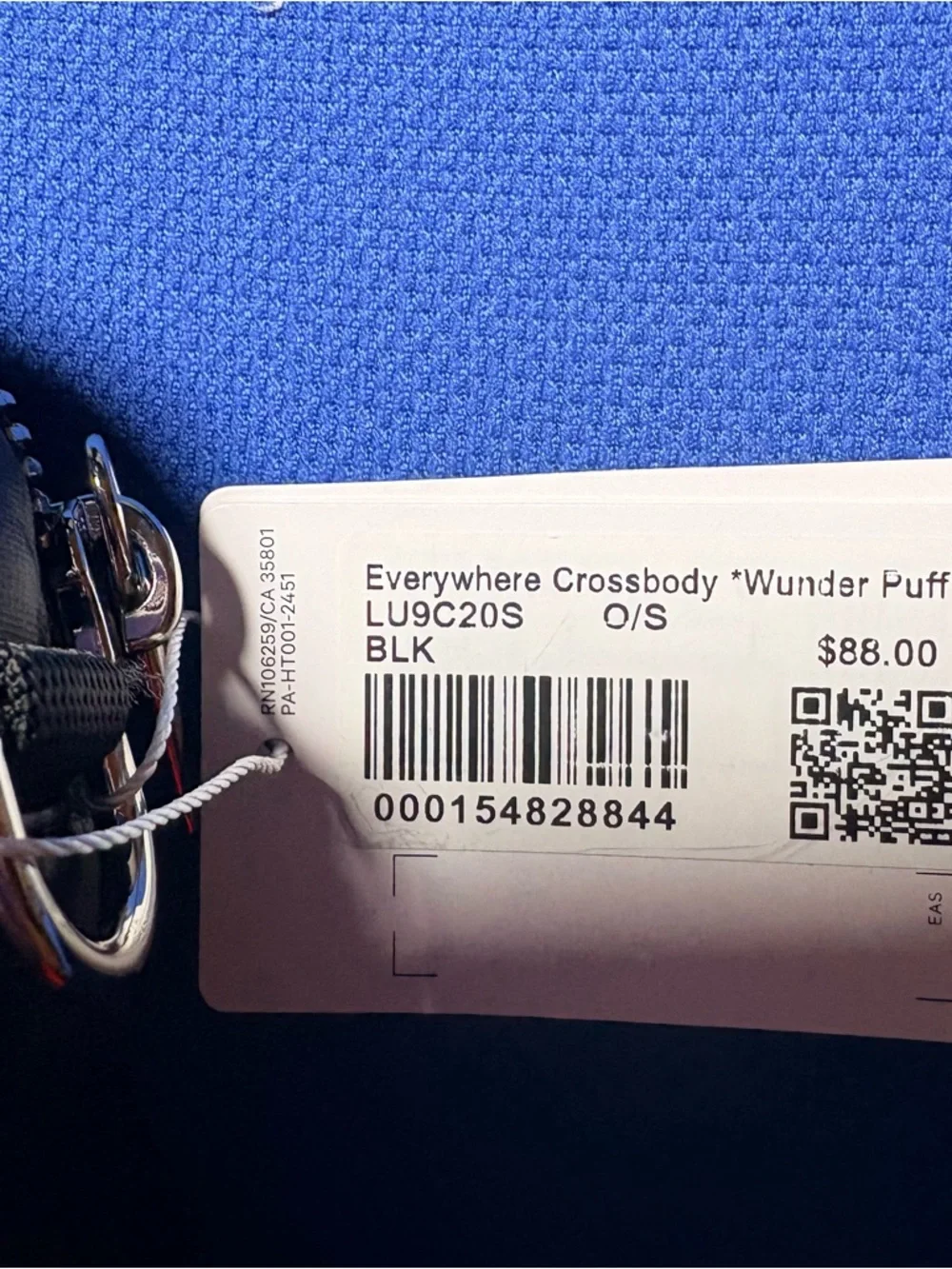 Lululemon Everywhere Crossbody Bag 2L Wunder Puff Black New With Tags. - Picture 3 of 9